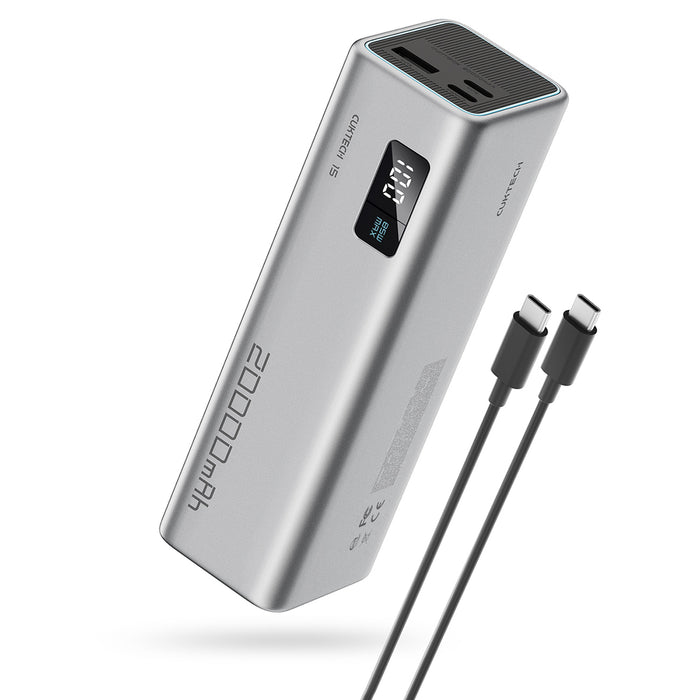 Powerbank Cuktech CUKP200XGLGR 85W 20000mAh 2 x USB-C 1 x USB-A - gray