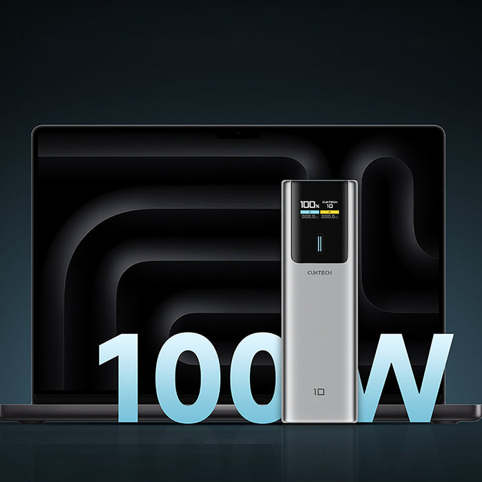 CUKTECH CKPB100PGLBL Powerbank 150W 10000mAh USB-C USB-A - Gray