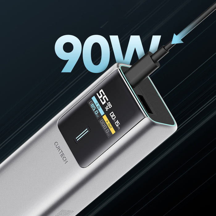 CUKTECH CKPB100PGLBL Powerbank 150W 10000mAh USB-C USB-A - Gray
