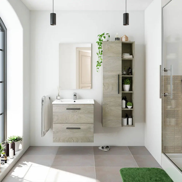 Cupboard Forés Brown Melamin 51 X 25 X 135 CM - Баня<<<Дом Градина<<<BigBuy&&&Аксесоари и кранчета<<<Баня<<<Дом