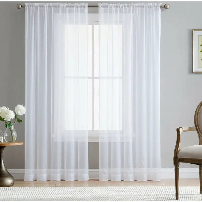 CURTAIN THIN VEIL 145X270 CM. WHITE - Пердета<<<Корнизи щори и пердета<<<Мебели и интериор<<<Praktiker