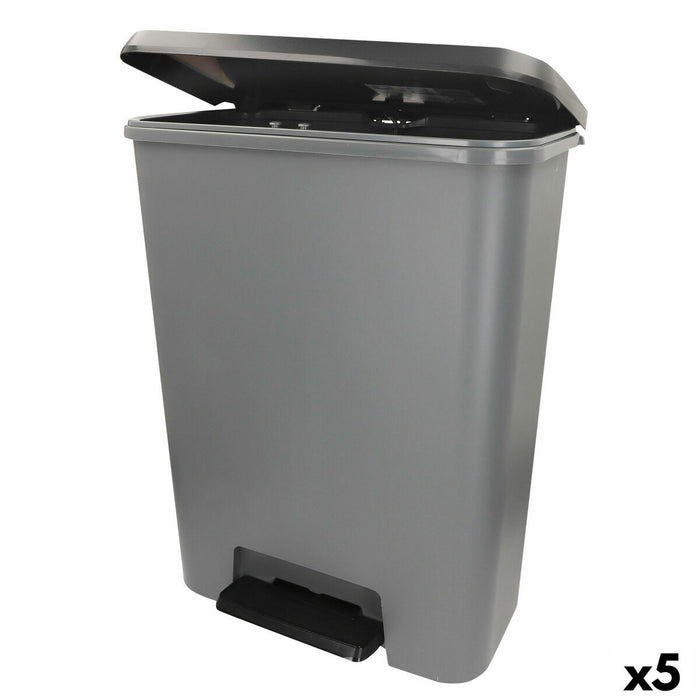 Waste bin Curver Dark grey Plastic 50 L (5 Units)