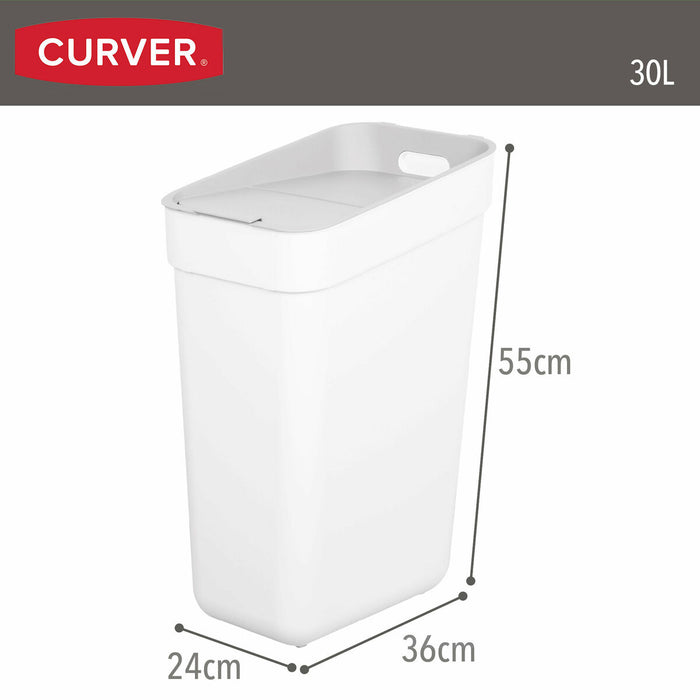 Waste bin Curver White Plastic 30 L (6 Units)