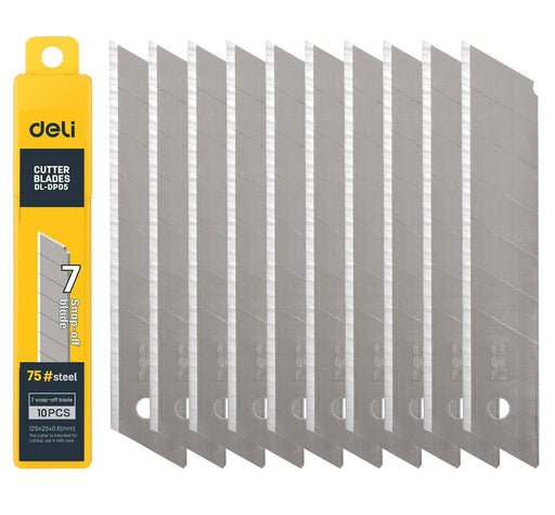 Cutter 25mm 10 pcs blade head Deli Tools EDL-DP05 (silver) - Cutting tools<<<Tools<<<InnproXML