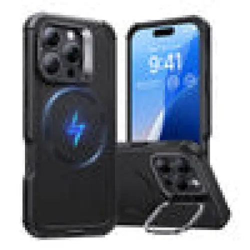 Cyber Tough (HaloLock) ESR case with stand for iPhone 16 Pro Max (black) - Protective cases