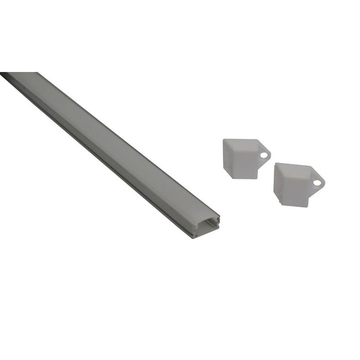 ALUMINUM PROFILE FOR LED STRIP P-SHAPED MAT 1M D-IL