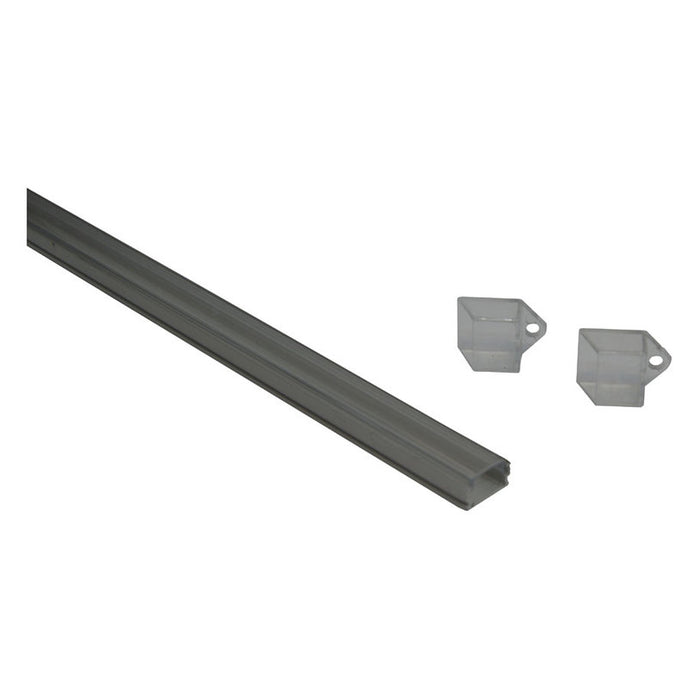 ALUMINUM PROFILE FOR LED STRIP P-SHAPED MAT TRANSPARENT 1M D-IL