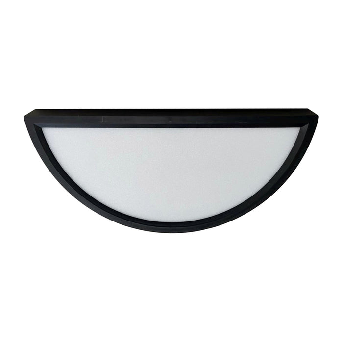 LED WALL LIGHT 18W BLACK WITH KEY D-IL HALF CIRCLE