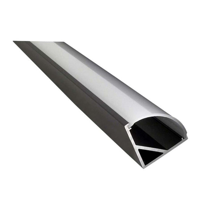 ALUMINUM PROFILE FOR LED STRIP CORNER 3M BLACK D-IL