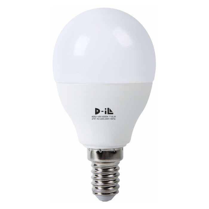 LED BULB BALL E14 G45 8W 710LM 6000K D-IL
