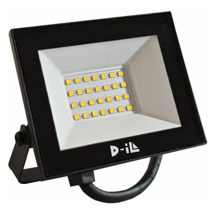 LED FLOODLIGHT 20W 6500K 1650LM IP65 BLACK D-IL