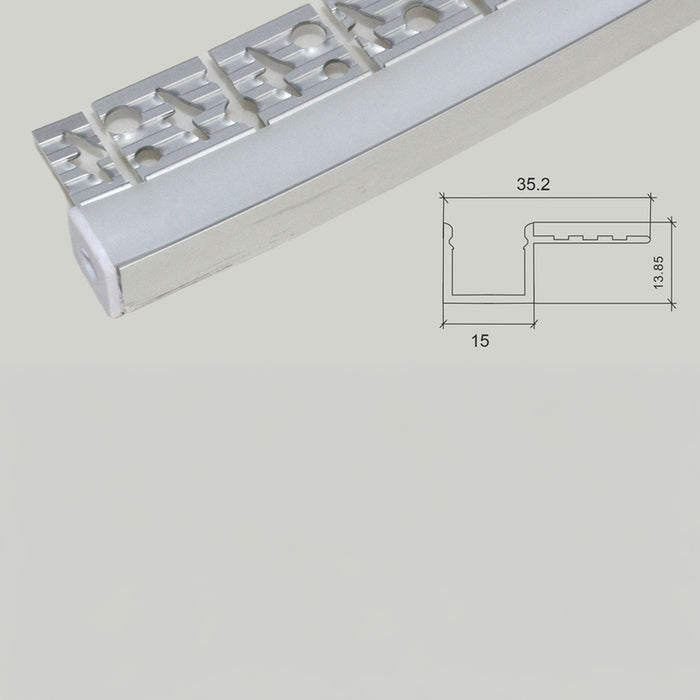 ALUMINUM PROFILE FOR INSTALLATION OVER CARDBOARD CORNER FLEXIBLE D-IL