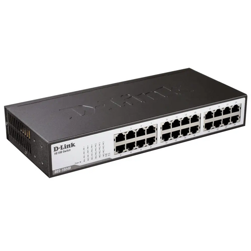 D-Link 24-Port 10/100Mbps Fast Ethernet Unmanaged Switch rack mountable - Неуправляеми комутатори<<<D-LINK мрежови