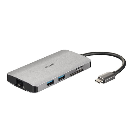 D-Link 8-in-1 USB-C Hub with HDMI/Ethernet/Card Reader/Power Delivery - USB и FireWire продукти<<<D-LINK мрежови