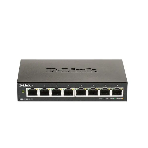 D-Link 8-Port Gigabit Smart Switch - Управляеми комутатори<<<D-LINK мрежови продукти<<<D-LINK<<<PolyComp