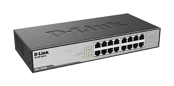 Switch D-Link DES-1016D/E, 16 port 10/100, Desktop, rack mount
