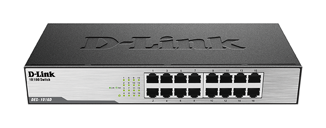 Switch D-Link DES-1016D/E, 16 port 10/100, Desktop, rack mount