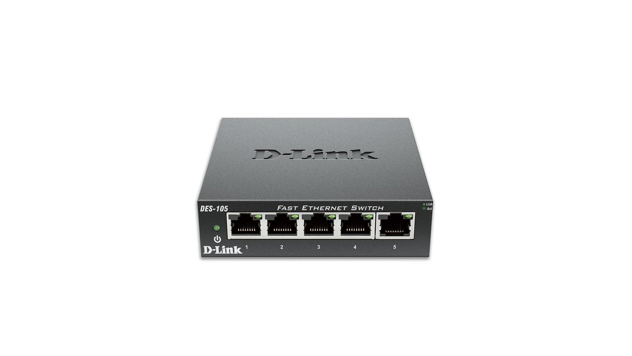 Switch D-Link DES-105/E, 5 ports 10/100, metal case