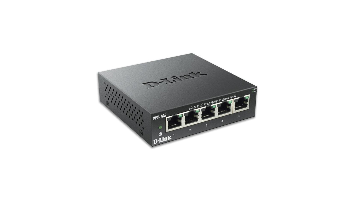 Switch D-Link DES-105/E, 5 ports 10/100, metal case