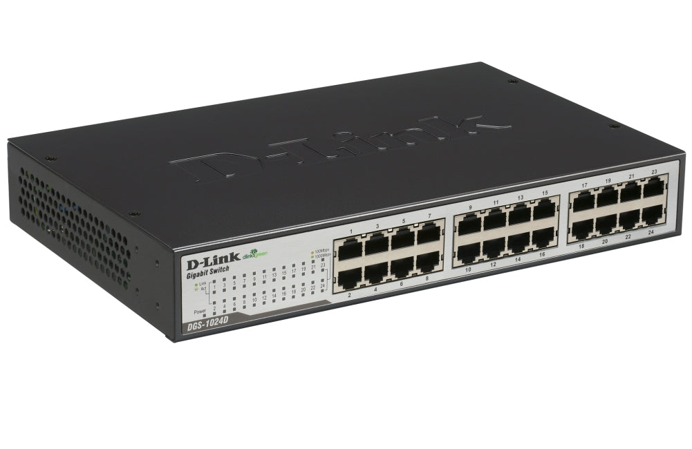 D-Link 24-Port 10/100/1000Mbps Copper Gigabit Ethernet Switch, rack mountable