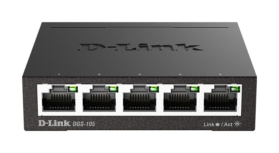 Switch D-Link DGS-105/E, 5 ports, 10/100/1000, Gigabi, metal housing