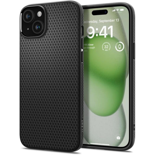 Spigen Liquid Air Case for iPhone 15 Plus - Matte Black - Cell phone cases and covers<<<HurtelXML