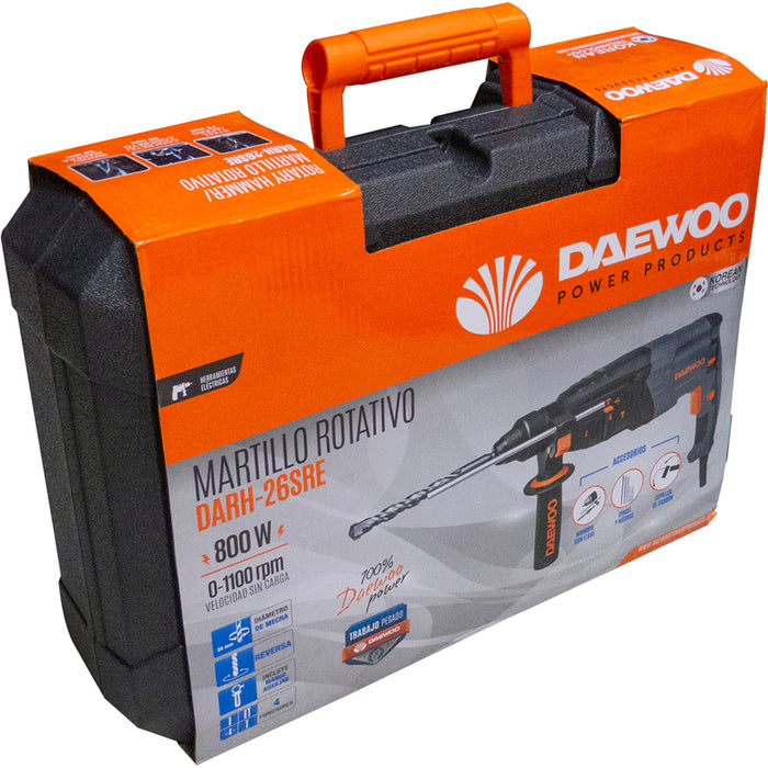PERFORATOR DAEWOO DARH-26SRE 3.00 J, SDS PLUS, 800 W, SUITCASE