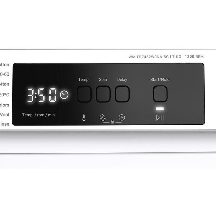 Washing machine Daewoo WM-FB7452W0NA-BG, 1200 rpm, 7.00 kg, A, White