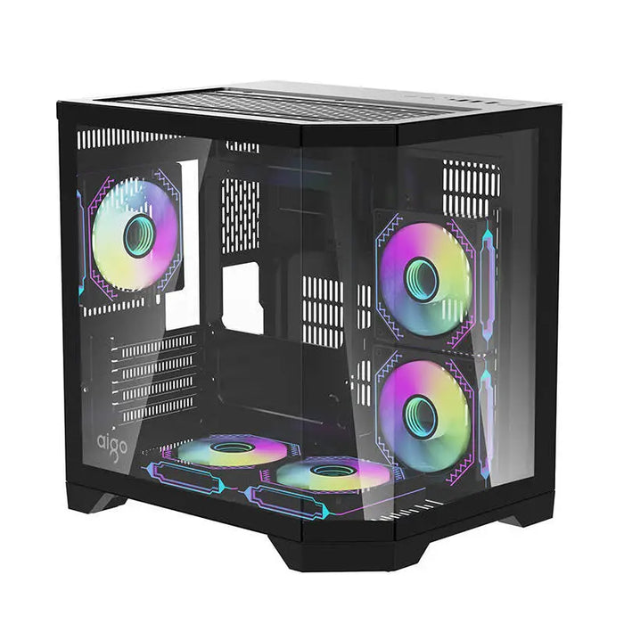Darflash FT350 computer case + 5 aRGB fans (black) - With fan<<<PC Cases<<<Gaming<<<InnproXML