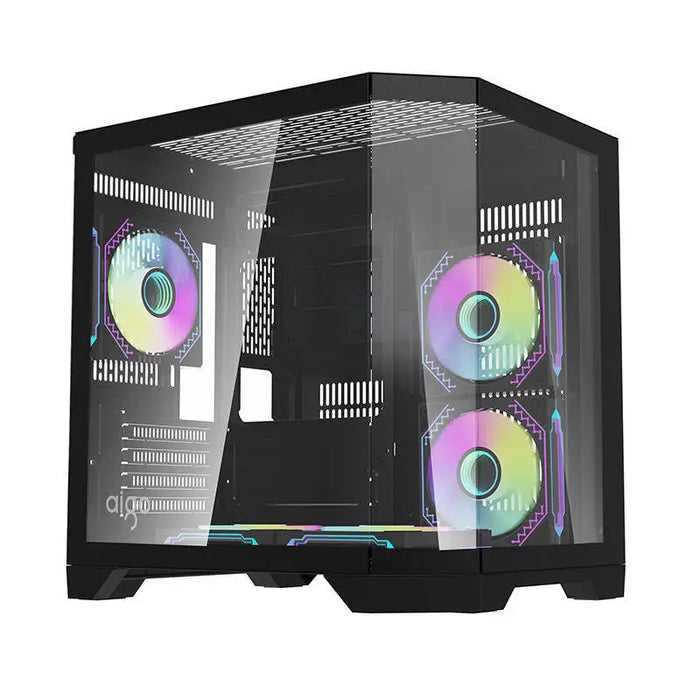 Darflash FT350 computer case + 5 aRGB fans (black) - With fan<<<PC Cases<<<Gaming<<<InnproXML