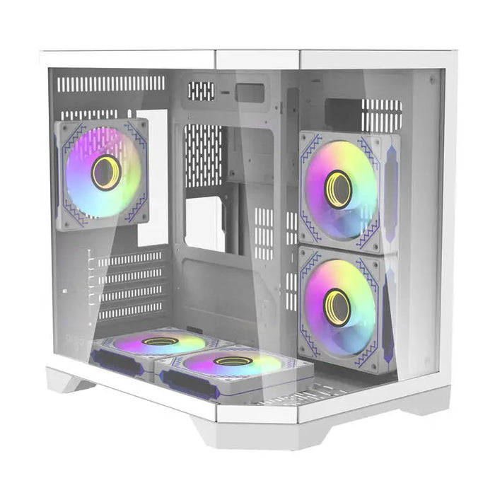 Darflash FT350 computer case + 5 aRGB fans (white) - With fan<<<PC Cases<<<Gaming<<<InnproXML