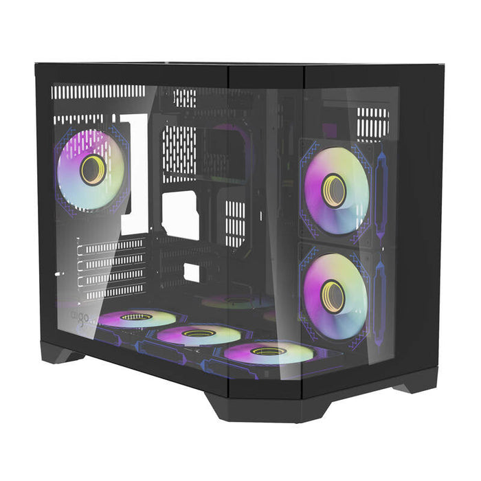 Darflash FT418 computer case + 6 aRGB fans (black) - With fan<<<PC Cases<<<Gaming<<<InnproXML