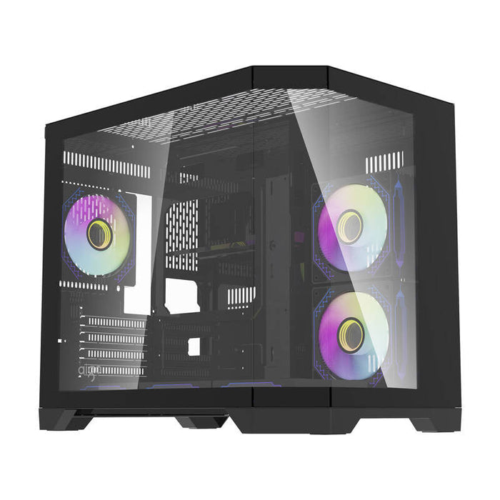 Darflash FT418 computer case + 6 aRGB fans (black) - With fan<<<PC Cases<<<Gaming<<<InnproXML