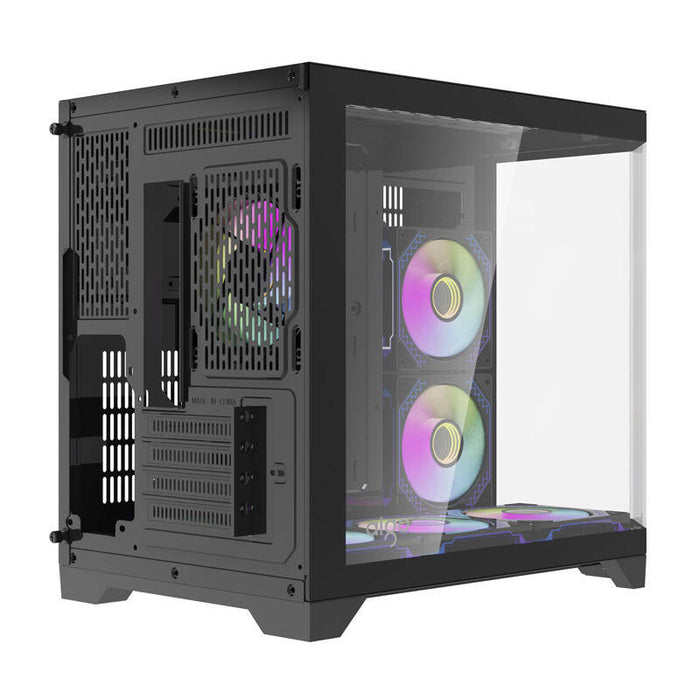 Darflash FT418 computer case + 6 aRGB fans (black) - With fan<<<PC Cases<<<Gaming<<<InnproXML
