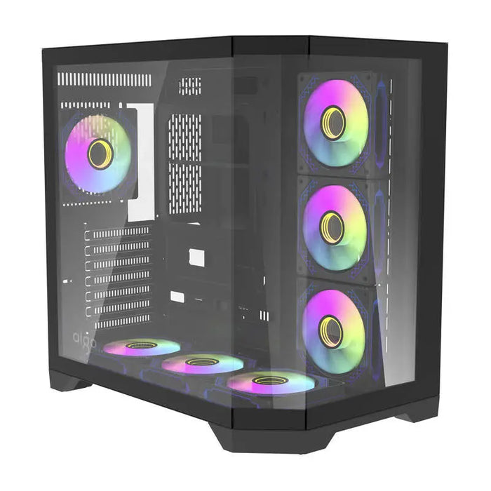 Darflash FT418 PRO computer case + 7 aRGB fans (black) - With fan<<<PC Cases<<<Gaming<<<InnproXML