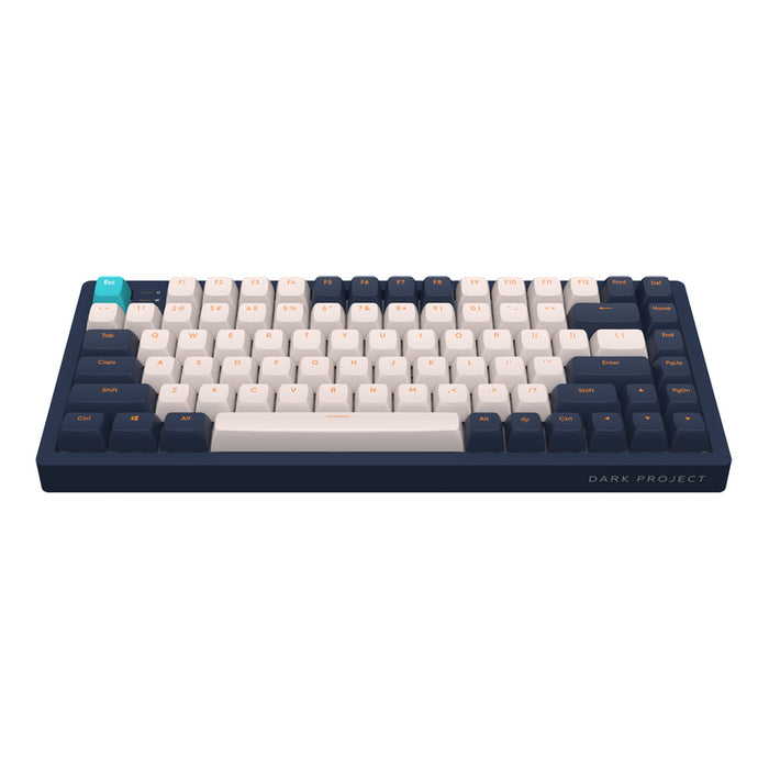 Gaming mechanical keyboard Dark Project KD83A Ivory/Navy Blue RGB 75% - G3MS Sapphire Switches, PBT