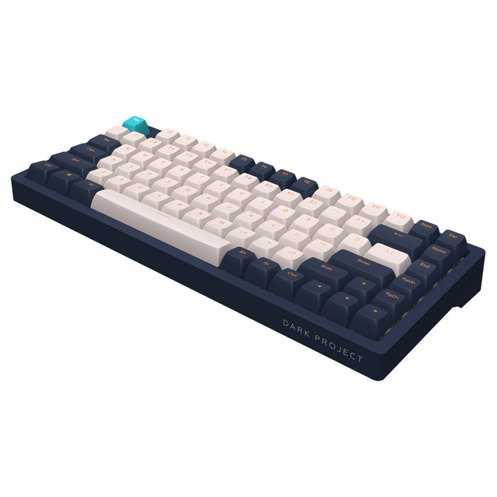 Gaming mechanical keyboard Dark Project KD83A Ivory/Navy Blue RGB 75% - G3MS Sapphire Switches, PBT
