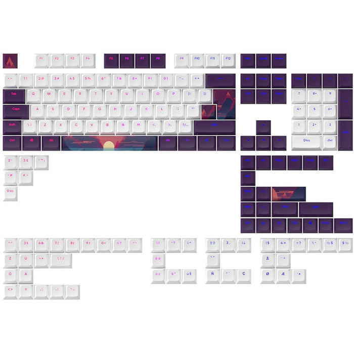 Dark Project - Sunrise PBT Mechanical Keyboard Caps - ANSI & ISO