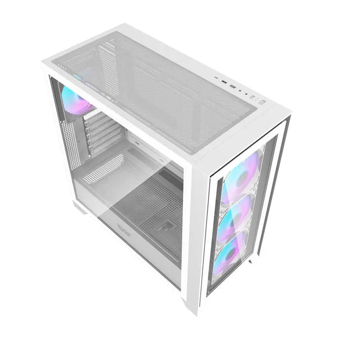 Darkflash DRX90 Glass computer case (white) - With fan<<<PC Cases<<<Gaming<<<InnproXML