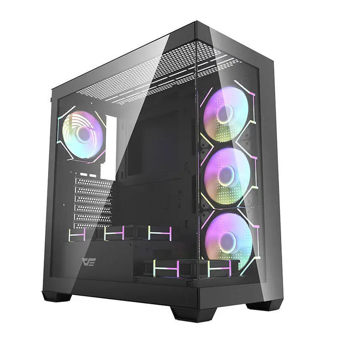 Darkflash DS900 computer case (black) + 7 ARGB fans - With fan<<<PC Cases<<<Gaming<<<InnproXML