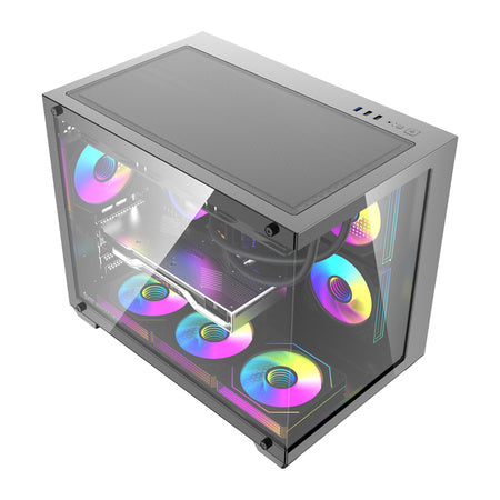 DarkFlash B275 PRO computer case (black) + 6 fans