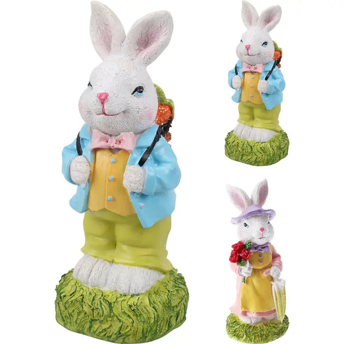 DECO FIGURE RABBIT 14.5CM PLX000220 - Декоративни фигури<<<Градина<<<Praktiker