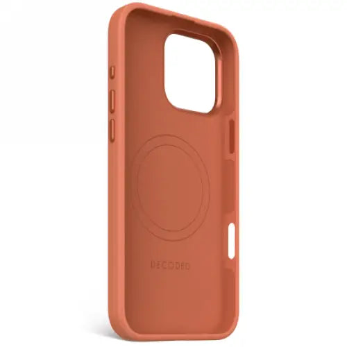 Decoded AntiMicrobial Silicone Backcover with MagSafe for iPhone 16 Pro Max - Orange - Cell phone cases