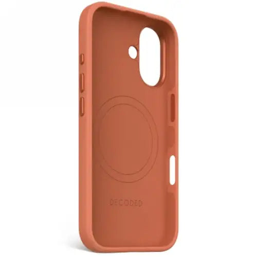 Decoded AntiMicrobial Silicone Backcover with MagSafe for iPhone 16 - Orange - Cell phone cases and covers<<<HurtelXML