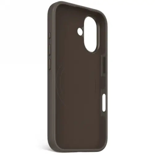 Decoded AntiMicrobial Silicone Backcover with MagSafe for iPhone 16 - Dark Brown - Cell phone cases