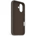 Decoded AntiMicrobial Silicone Backcover with MagSafe for iPhone 16 - Dark Brown - Cell phone cases