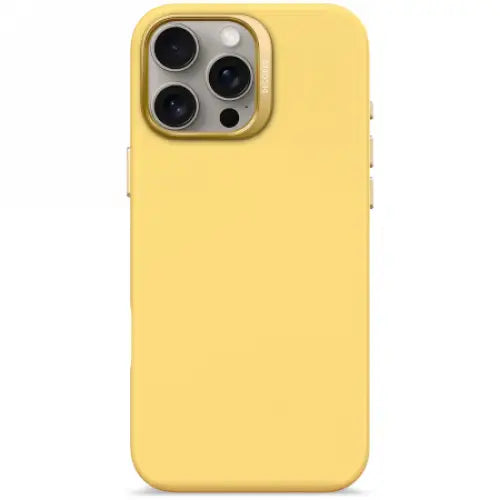Decoded AntiMicrobial Silicone Backcover with MagSafe for iPhone 16 Pro Max - Yellow - Cell phone cases