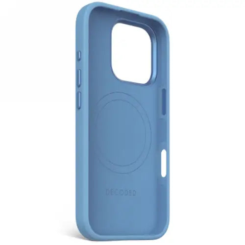 Decoded AntiMicrobial Silicone Backcover with MagSafe for iPhone 16 Pro - Blue - Cell phone cases and covers<<<HurtelXML