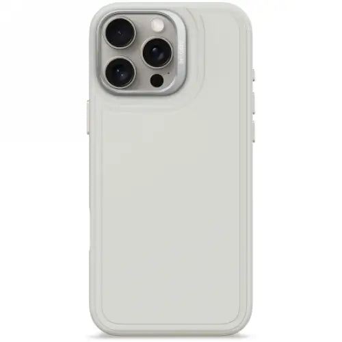 Decoded AntiMicrobial Silicone Stacks Backcover Case with MagSafe for iPhone 16 Pro Max - Gray - Cell phone cases