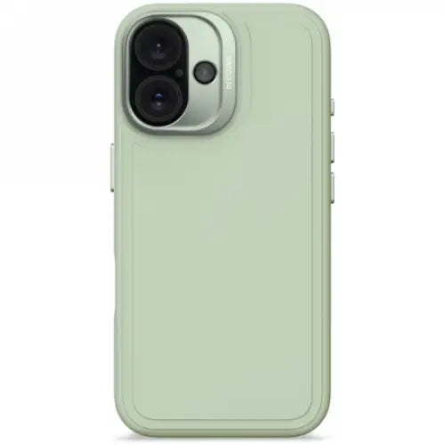 Decoded AntiMicrobial Silicone Stacks Backcover Case with MagSafe for iPhone 16 - Green - Cell phone cases